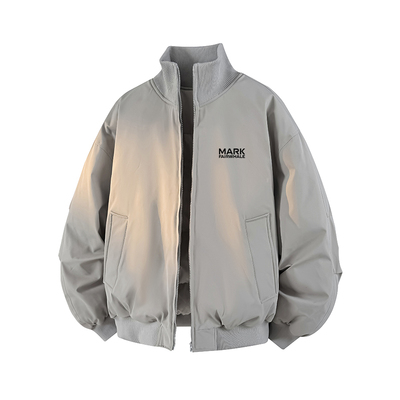 马克华菲美式立领棉衣男款夹克