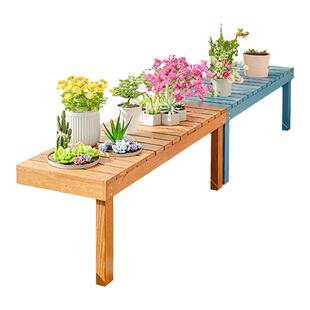 定制室内多肉靠墙花架子阳台窗台台沿台面加宽多层落地实木置物架