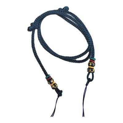 手工编天珠绿松石结蜜蜡圆珠挂绳