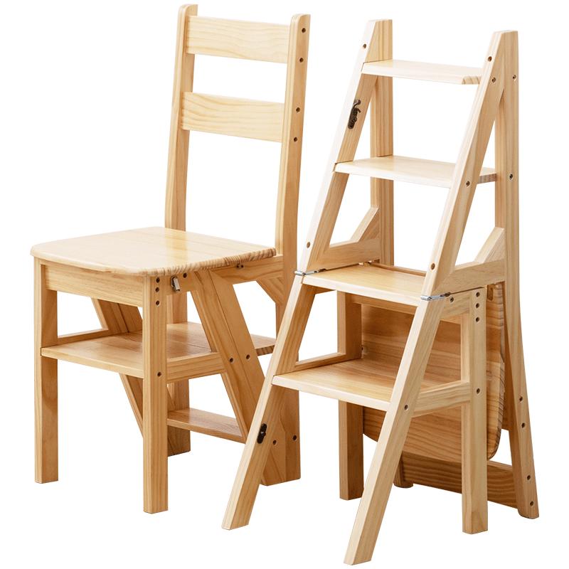 实木梯椅家用梯子椅子折叠伸缩两用梯凳室内登高人字梯楼梯多功能