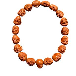 龙纹桃核18罗汉橄榄核十八罗汉手串男款高端精雕文玩桃木男士核雕