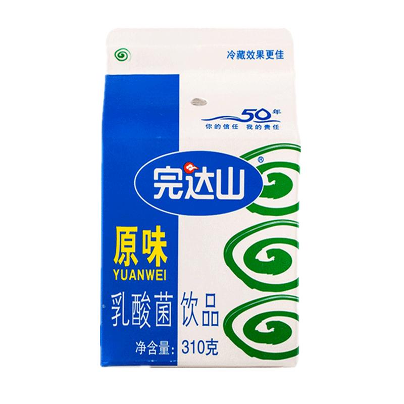 顺丰包邮-完达山原味黄桃燕麦双柚乳酸菌饮料 餐饮饮品310g*12盒