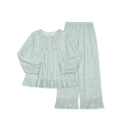 Ullala纯棉娃娃领春睡衣套装