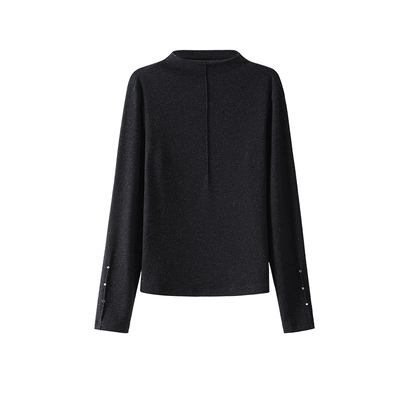 OSA双面绒半高领针织打底衫T恤