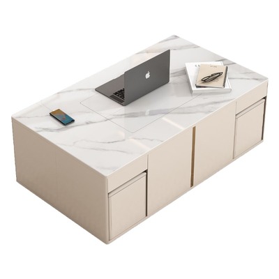 岩板简约语音声控功夫茶几