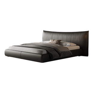 香奈儿床真皮软包宽屏床头意式极简轻奢卧室落地双人大床2米x2米2