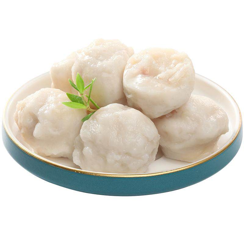 馥华潮汕墨鱼丸240g台湾花枝丸实心鱼丸火锅丸子关东煮冷冻食材