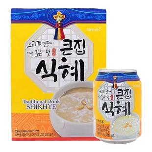韩国进口海太奶家大米饮料罐装米汁甘米汁风味饮品238ml*12罐