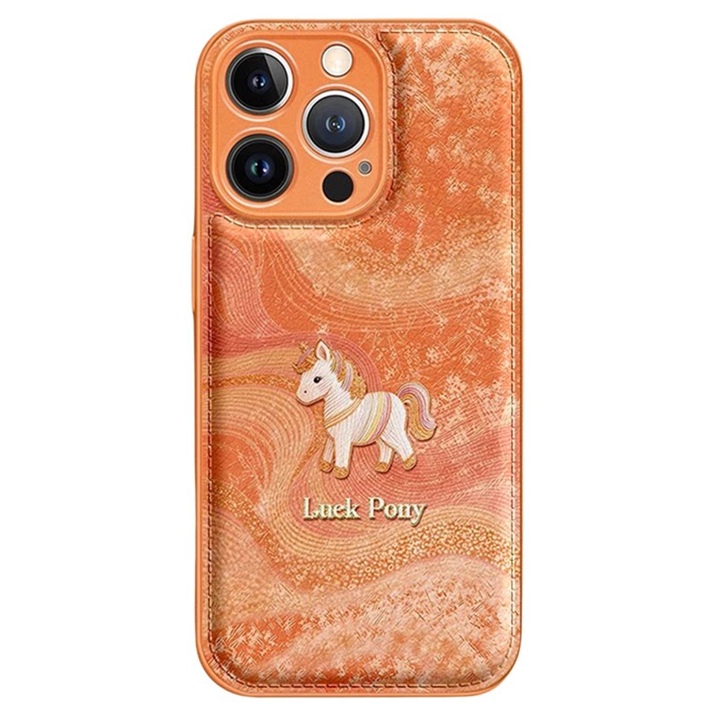 丝绸小马气垫壳适用苹果16Pro手机壳新款简约高颜值iPhone17/15外壳新款简约苹果17保护壳新年款防摔手机套女