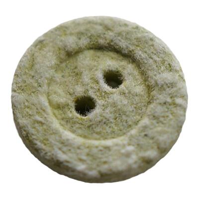浅抹茶绿微绒毛表面棉质纽扣