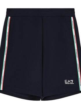 EA7/阿玛尼男士松紧腰直筒短裤