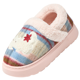 利达妮可爱棉拖鞋女款冬季室内居家防滑软底毛毛鞋保暖包跟棉鞋女