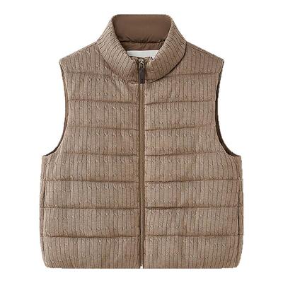 【天丝羽绒料】Laurel劳芮新款针织扭花羽绒背心LWD364L01900