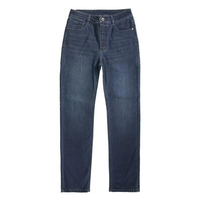 含棉两面高弹宽松直筒牛仔裤