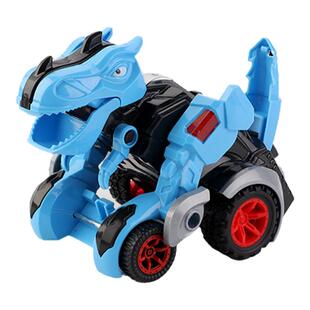 抖音碰撞恐龙变形玩具汽车撞击变身惯性车儿童男孩霸王龙战车金刚