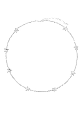 AWE沈月同款轻奢五角星碎银项链