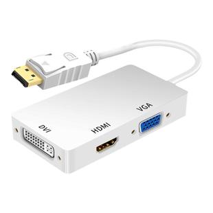 三合一转换器标准DP转hdmi/vga/dvi投影仪显示器接口macbookpro/air电脑笔记本转接头投屏接电视闪雷电
