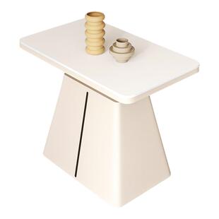 奶油风创意沙发边几茶几客厅2025新款小户型法式岩板小桌子长方形