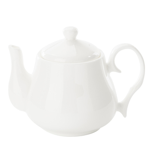 纯白陶瓷骨质瓷大号高温泡茶壶过滤冷水壶咖啡壶家用茶壶茶具瓷器