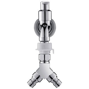 洗衣机水龙头进水管进水口一分二接头双出分流器一进二出转三通