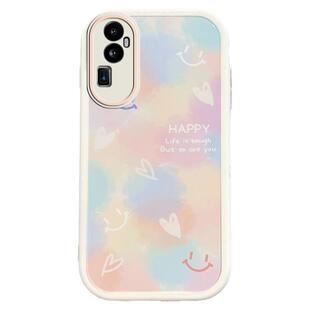 适用于opporeno10手机壳0pp0reno10pro十phw110新款opporone105g女opopreno曲屏透明文字绿色加por5g全包防摔