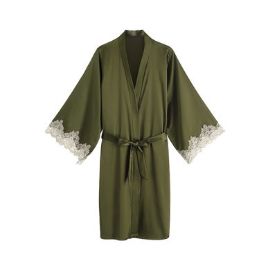 宽松薄款冰丝吊带睡裙两件套