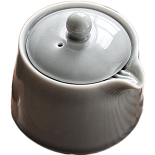 陶瓷侧把壶 日式手工冰灰釉小茶壶功夫茶具泡茶单壶普洱急需壶