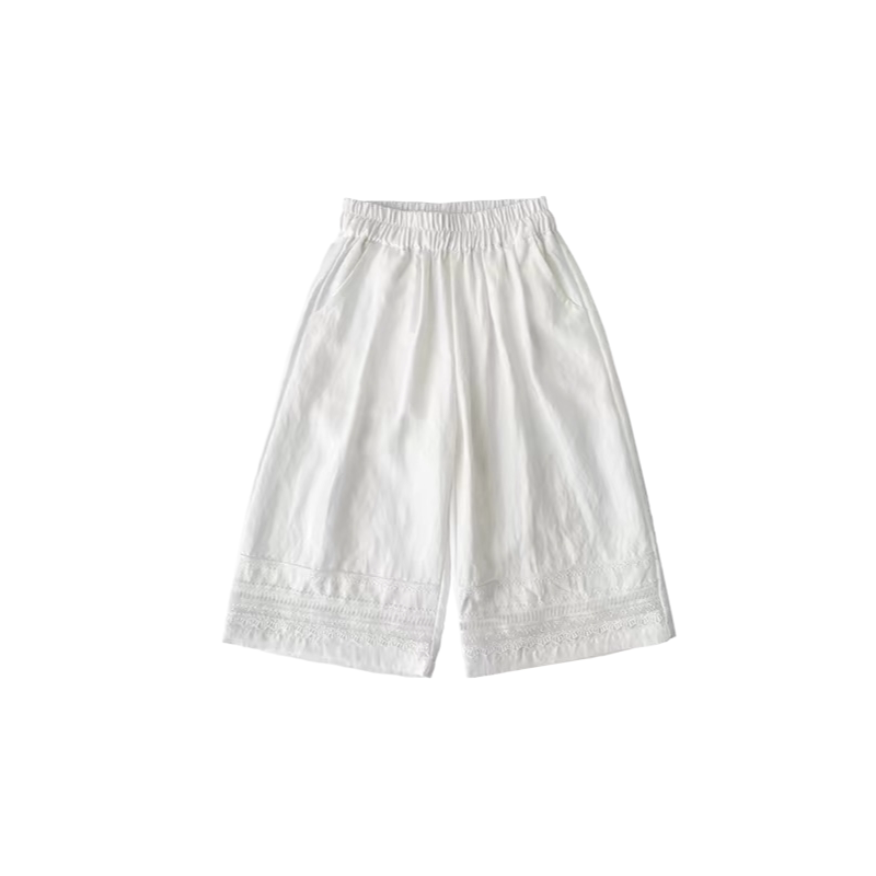 女童夏季新款纯棉休闲阔腿裤