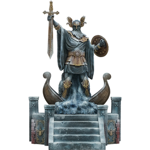 JacksDo 圣斗士 奥丁神像和北欧场景地台 北欧奥丁 树脂场景