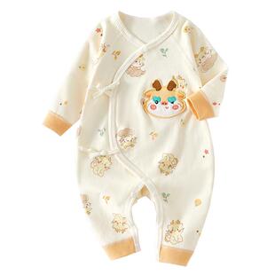 新生婴儿衣服春秋纯棉连体衣a类初生宝宝秋季满月服52码薄款秋装9