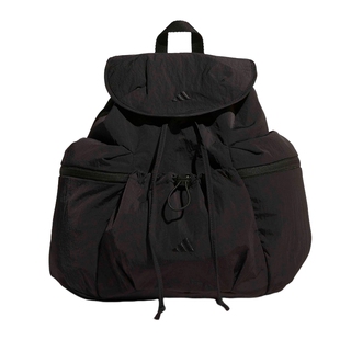 adidas阿迪达斯翻盖运动黑色软包书包2026春女双肩背包 KS5216