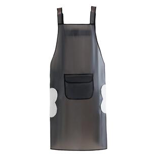 防水防油围裙女厨房家用透明免洗擦手家外围腰餐饮工作服男士加长