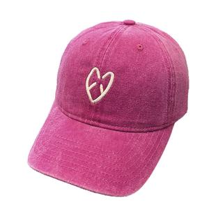 2025新款灰色水洗牛仔棒球帽子情侣时尚刺绣复古软顶男女鸭舌帽潮