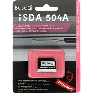 BaseQi苹果MacBook Pro Retina铝合金隐藏式读卡器内存扩展sd卡套