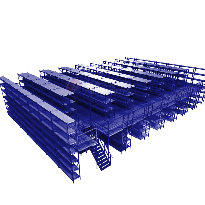 工厂定制阁楼货架仓库搭建二层组合仓储隔层重型钢架平台组装铁架