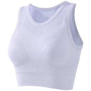 固定杯背心文胸一体高强度运动内衣女士透气聚拢防震防下垂可外穿