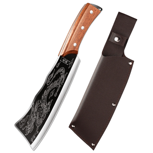 屠龙斩骨刀锻打厨房菜刀家用剁骨专用刀砍柴刀开路山刀龙泉砍骨刀