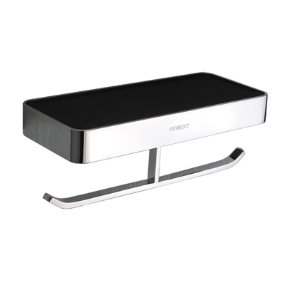 全铜厕所轻奢牛皮双卷纸架厕纸架