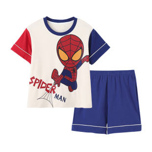 儿童睡衣男童夏季纯棉短袖薄款2025新款蜡笔小新小男孩家居服套装