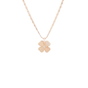 新加坡chomel项链女 月光石四叶草简约百搭锁骨链 小众设计饰品