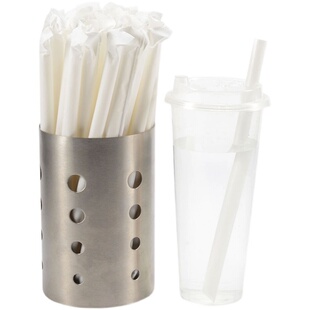 环保可降塑料解聚乳酸PLA吸管单支包装珍珠奶茶店粗细吸管一次性