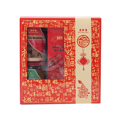 美珍香百福具臻多福大礼包815g肉松非猪肉脯肉干零食礼盒节日送礼