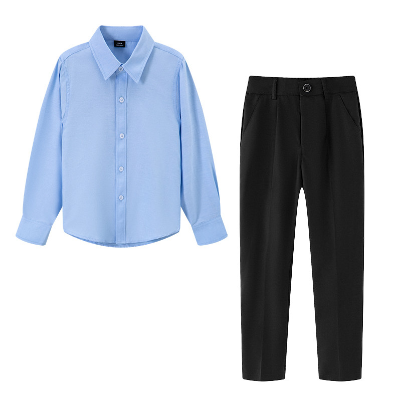 儿童演出服春秋长袖衬衫学院风男女童班服校服合唱服朗诵服装长裤