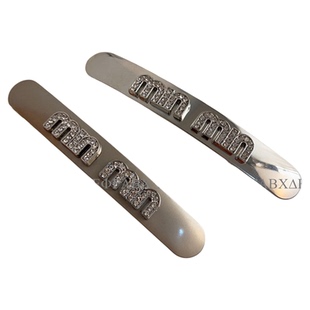 银色冷淡风发夹女镶钻字母一字小夹子弧形鸭嘴夹侧边卡子刘海发卡