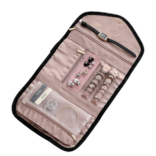 便携首饰袋折叠大容量项链戒指收纳包外出旅行耳钉耳环饰品储物册