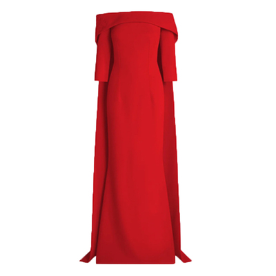 时尚高级感红色长裙大气