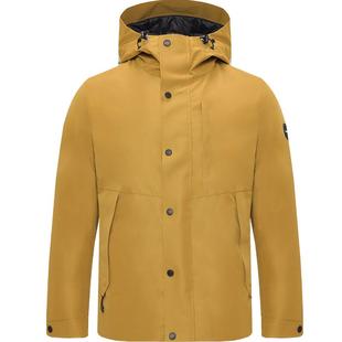 Navigare意大利小帆船黄色连帽羽绒服男士冬季休闲短款保暖外套