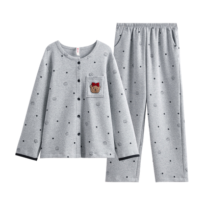 芬腾睡衣女纯棉长袖长裤卡通可爱
