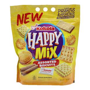 印度尼西亚进口Kokola罗达缤纷饼干350g袋装多口味饼干年货零食