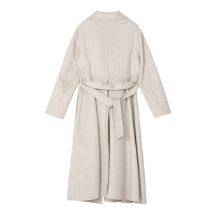 【高端系列】谜底2022秋款西装领双排扣宽松呢子大衣女223GD1195